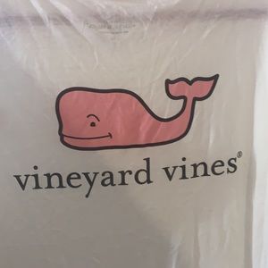 VINEYARD VINES LOGO WHITE LONG SLEEVE SHIRT SZ XL